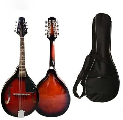 Ensemble Complet De Mandoline Orange À Huit Cordes Avec Sac Éponge Instrument Pour Débutant Mandoline(16)