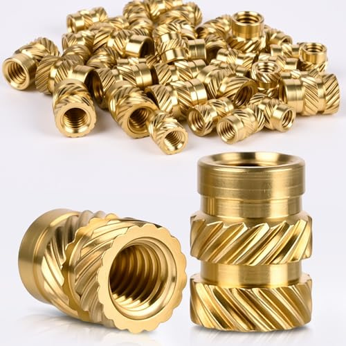200 Piezas Insertos Roscados M3, Tuercas Moleteadas de Latón con Rosca Hembra Inserción Roscadas, Tuercas Moleteadas M3 Rosca para Piezas de Plástico en Piezas de Impresora 3D