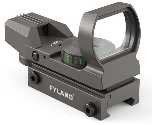 Fyland Red Dot Visier-Rotpunktvisier mit Red Green & 4 Absehen Punkt