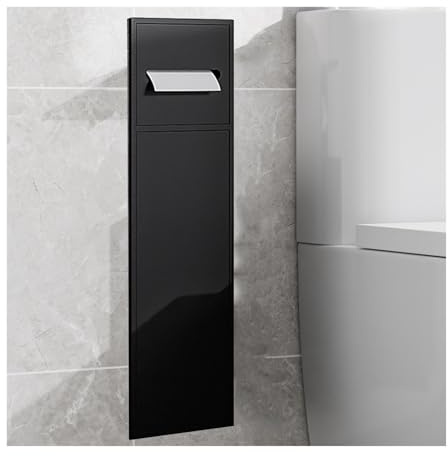 Niche De Douche Encastrée En Acier Inoxydable, Étagères De Salle De Bain, Salon, Cuisine, Chambre À Coucher, Papier Toilette, Brosse Wc, Étagère Murale Étanche,Black-200x660x140MM/7.88x25.99x5.52in