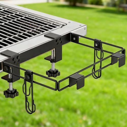 GIGIFTREE Grill & Griddle Hanging Trash Bag Holder, 13 Gallon Metal Camping Garbage Bag Holder Frame, Trash Bin Compatible with Most Outdoor Grills & Griddles