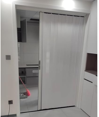 Schiebetür Falttür falttüren innentüren Schiebetüren for Toiletten/Küchen, 22 30 40 50 60 70 80 Zoll Raumteiler-Schiebetür aus Metall mit Zubehör, Falttür aus Aluminiumlegierung(28x80in(71x203cm))