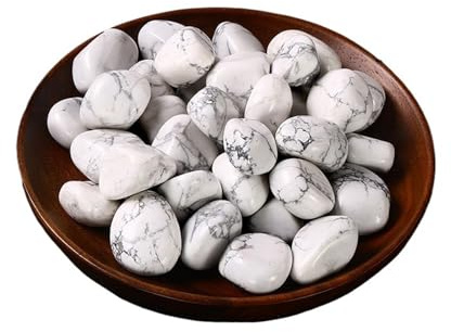 RNUMLIGH 50 g de Pierres roulées Blanches en Vrac, Cristaux de Gravier de minerai de Quartz de 1,5 à 3 cm