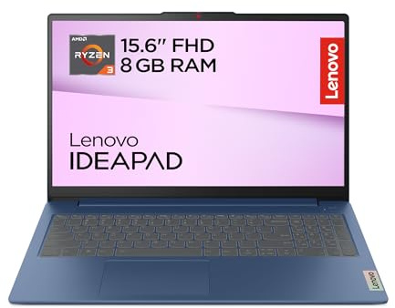Lenovo IdeaPad Slim 3 Laptop | 15.6 FHD Display | AMD Athlon Silver 10 | 128GB SSD | 8 GB RAM | AMD Radeon Grafik | QWERTZ | Windows 11 | Abyss Blue | 3 Monate Premium Care