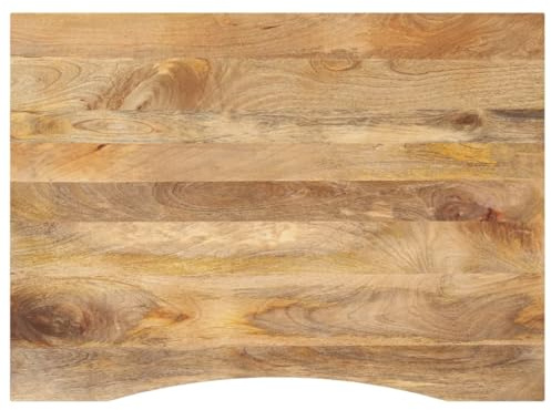 Genérico Tablero Escritorio con Curva Madera Mango Rugosa 110x80x2,5 cm,Mobiliario,Accesorios para mesas,Tableros para mesas-370206