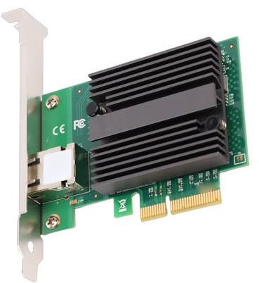 Plyisty Carte Réseau PCIex4 10G, Adaptateur Ethernet Base-T avec Contrôleur AQC113, Carte NIC Port RJ45 10 Go pour Ordinateur de Bureau, Serveur et NAS