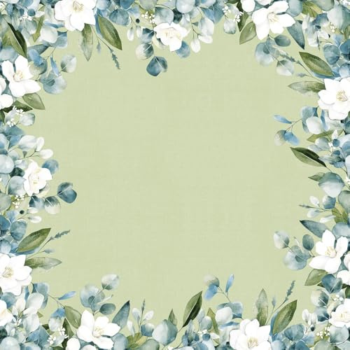 Mank Airlaid Mitteldecke Maxime 80 x 80 cm – 20er Pack, Premium Einweg Tischdecke in Stoffoptik, strapazierfähig & saugfähig, dekorative Tischwäsche im Eukalyptus Stil für Hochzeit & Event