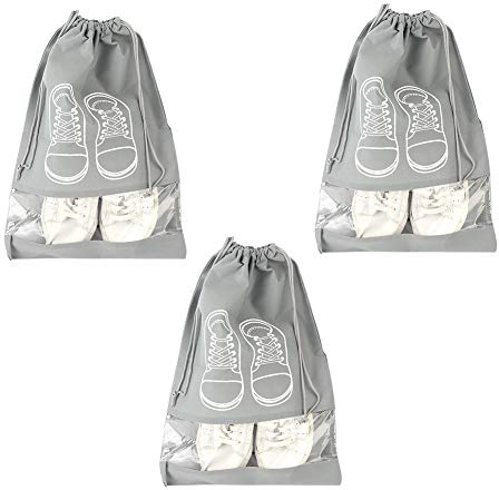 RASTKY 3st Stor Non-woven Skoförvaringsväska med Tryck - Snygga Resor för Hushållsskoförvaring - PerfectHome, Resor och Omlokalisering (Ingen skada i tyg skopåse stort tryck)