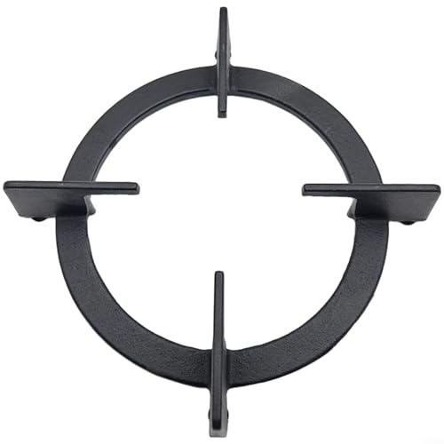 ComfyHarbor Supporto rotondo per fornello a gas in ghisa, 170 mm, staffa di supporto per la maggior parte delle stufe da cucina domestica, robusto supporto multi-bruciatore per pentole, padelle, nero