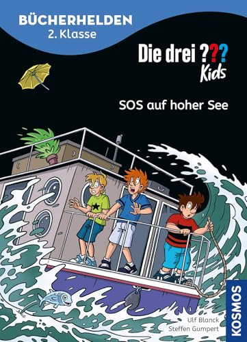 Die drei ??? Kids, Bücherhelden 2. Klasse, SOS auf hoher See: Gut lesen können – Erstlesebuch ab 7 Jahren mit Leserätseln zum Mitknobeln, spannende Detektivabenteuer mit Justus, Peter und Bob