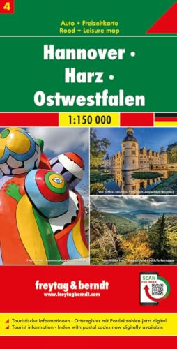 freytag & berndt Straßenkarte Hannover - Harz - Ostwestfalen 1:150.000: Blatt 4