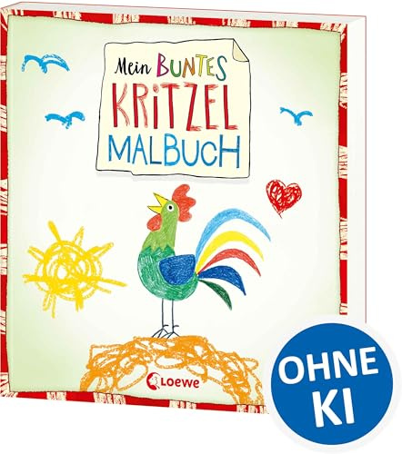 Mein buntes Kritzel-Malbuch (Hahn): Kritzelbuch mit über 40 farbigen Motiven für Kinder ab 2 Jahren - Erstes Kritzeln und Ausmalen für Mädchen und Jungen