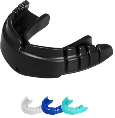 OPRO Snap-Fit Mouthguard for Braces Instant Fit – Gum Shield Adult (Age 10+) – OPRO Mouth Guard Boxing and MMA, Impact-Resistant Gum Shield Rugby and Hockey – Standard Protection with Dental Warranty