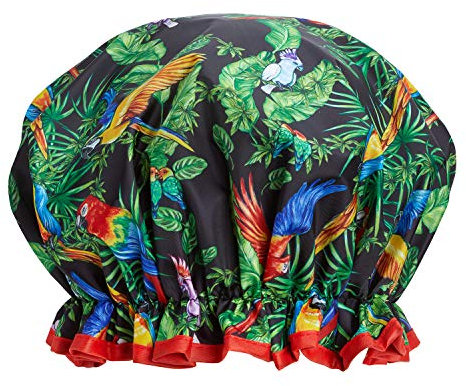 Bodylife Shower Cap Reusable Bath Cap Dual layered Waterproof Fantastic Feathers 27cm