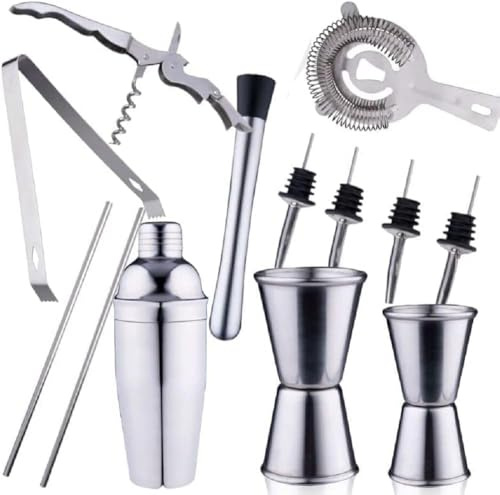 Alpina cocktail set komplett – 14 delar – cocktailshaker/Stamper//etc – rostfritt stål
