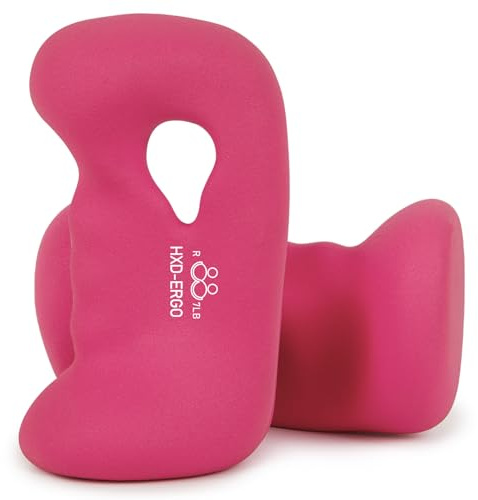 HXD-ERGO Hanteln Set Frauen, Neopren Hanteln 2er Set für Krafttraining Strength Training Equipment, Komfortables Ergonomisches Design, 1,4kg/1,8kg/2,3kg/2,7kg/3,2kg/3,6kg