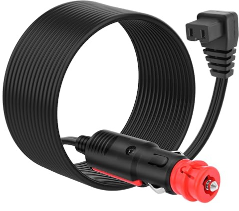 XMSJSIY Cavo di alimentazione CC da 12 V-24 V per frigorifero auto, congelatore, 16 AWG, spina accendisigari, cavo di prolunga per campeggio, piccoli elettrodomestici, 3,5 m