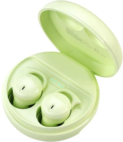 Hulaed Invisible Sleep Headphones,Sleep Earbuds for Side Sleepers,Small Sleeping Earphones Comfortable Noise Blocking, Bluetooth 5.3 Wireless Headphones for Sleeping - Green
