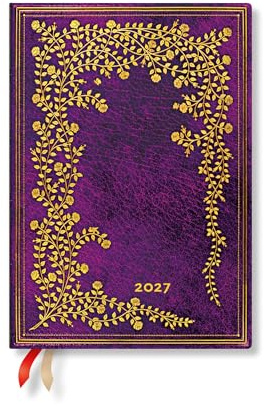 2027 New York Rose (Gilded Age) Midi 12-Month Hardcover Dayplanner (Elastic Band Closure) Horizontal