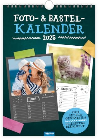 Trötsch Foto- und Bastelkalender A4 2025: selbstgestalten basteln schenken kreativ sein
