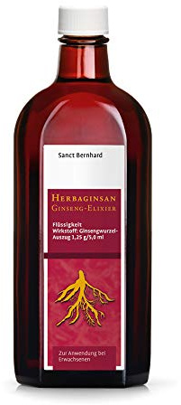 Sanct Bernhard Herbaginsan Ginseng-Elixier, Wirkstoff: Ginsengwurzel-Auszug 1,25g / 5,0ml, Inhalt 250ml