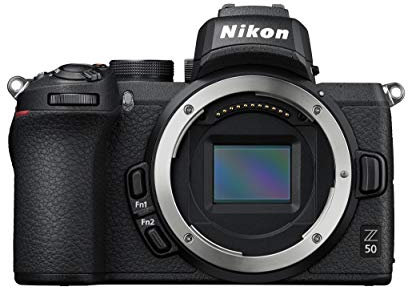 Nikon Z50 Body + Lexar SD 64 GB 667x Pro Fotocamera Mirrorless, CMOS DX da 20.9 MP, Sistema Hybrid-AF, Mirino Elettronico (EVF), LCD 3.2 Touch, Video 4K, Nero [Nital Card: 4 Anni di Garanzia]