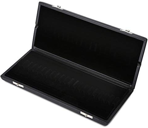 Wood + PU leather cover reed case holder storage box for 10/12 / 20pcs oboe reeds (Pack of 20)