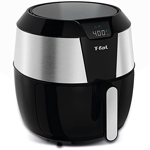 T-fal Easy Fry XXL - Freidora de aire y parrilla combinada con visualización de un solo toque, 8 programas preestablecidos, 5.9 cuartos de galón, negro y acero inoxidable