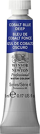 Winsor & Newton 8840266 Professional - Vernici ad acquerello, vivaci e resistenti alla luce, pigmenti per artisti nella concentrazione più forte, tubo da 5 ml, Blu Di Cobalto Scuro ROW