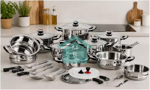 Set Pentole 36 Pz. Linea Acciaio Inox 18/10 Induzione Von Stainer