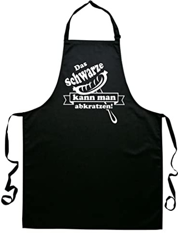 tradercat grillschürze für männer, grillschürze für männer lustig aus Baumwolle, die perfekte grill schürze für papa als vatertagsgeschenk grillschürze (Das Schwarze kann man abkratzen)