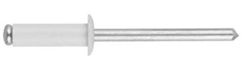 Rivets aveugle 4,8x14 mm RAL 9003 blanc DIN 7337A Alu par 100