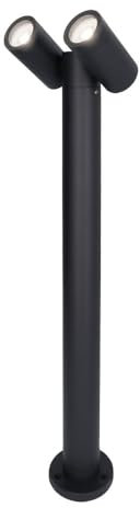 HOFTRONIC - Aspen - LED Pollerleuchte 60cm Schwenkbar - GU10 2700K Warmweiß Dimmbar - Sockkelleuchte außen - Außenwegeleuchte schwarz