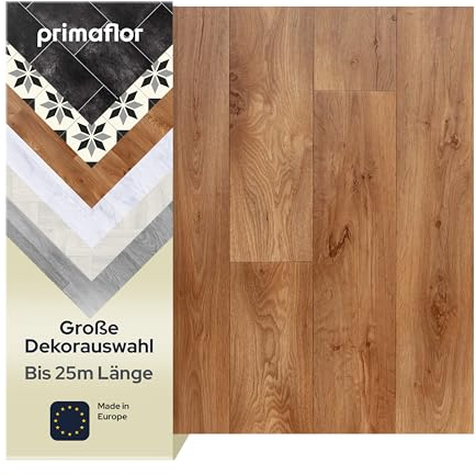 Primaflor PVC Bodenbelag Meterware - Vinylboden - Vinylbodenbelag - Anti-Rutsch Oberfläche - Turin - Diele Naturholz 1300-2,00m x 4,00m