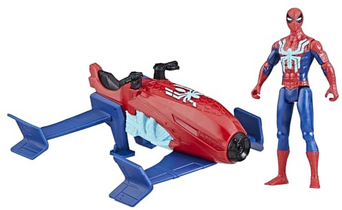 Spider-Man Hasbro Marvel, Epic Hero Series, Web Splashers, jet a lancio acquatico, playset action figure e veicolo
