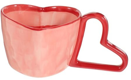 ABOOFAN Keramikbecher Herzform Für Kaffee Tasse Büro Trinkbecher Mit Griff Für Milch Wasser Tee Saft Wein Zuhause Wohnheim Restaurant