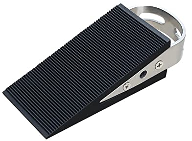 Juego de 2 bloques invisibles para puerta de puerta, tope de puerta de acero inoxidable antideslizante a prueba de colisiones para el hogar, apto para escenas delanteras, traseras y ventanas