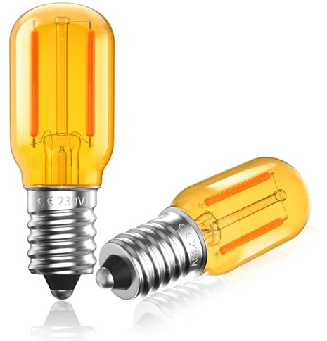 CucuGo E14 LED Warmweiss 1W,Glühbirne E14 T22 Ersatz 10 Watt Glühlampe,Warmweiß 2000K,Vintage 70LM Mini Leuchtmittel E14 Filament Nachtlicht Kühlschranklampe,220V,Nicht Dimmbar