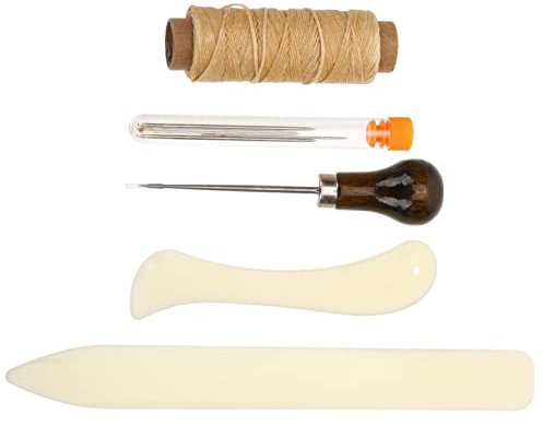 SEWACC Buchbindeset Lederhandwerk Werkzeug Kit Für Nähwerkzeuge Buchbinden Leder Nähen Mit Nadeln Für Diy Lederprojekte Und Reparaturen Von Ledersofas Lederdecken Und Rucksäcken