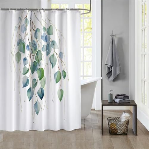 Duschvorhang WatercolorShower Curtain Curtains, Duschvorhänge Duschrollo 180x200cm Duschvorhang Mit Gewicht Badewanne, Duschrollo für Badewanne, Duschvorhang Textil Stoff Bad Vorhang Badevorhang 1035