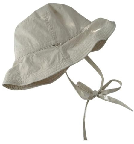 FROLDDRW Eimer HüTe Schnür-Fischerhut for Damen, leicht, Windschutz, Winddicht, Seil, Sonnenschutz, Beckenhut, Sonnenhut Zum Wandern, Golfen, Safari, Angeln(Beige)