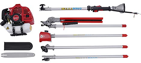 Benzin Heckenschere Garten Trimmer Gartengeräte Rasentrimmer Kettensäge 51.7cc Vibrator mit Handgriff 6500rpm 2-Takt-Motor