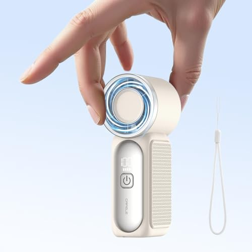 CAFELE 【2026 Ultra-portable】 Mini Handheld Fan with 23000RPM,1-100 Speed Turbo Pocket Fan,2.5-11H,4000mAh Battery,LED Indicator,USB C Cable,Powerful Personal Hand Fan for Travel/Home/Outdoors