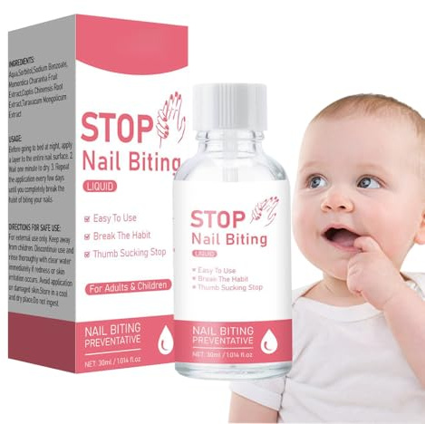 Solution Antimordillage pour | Soin Durcissant Transparent 30ml Résistant - Solution Longue Durée Mains Doigts Adulte et Bébé Arrêt Suçage de Pouce