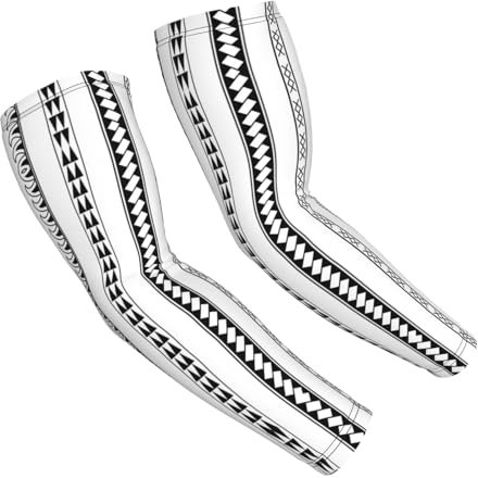 FSCEV Triangolo Strisce Modello Boemia Protezione Solare Manicotti Braccio Outdoor Essentials Raffreddamento Compressione