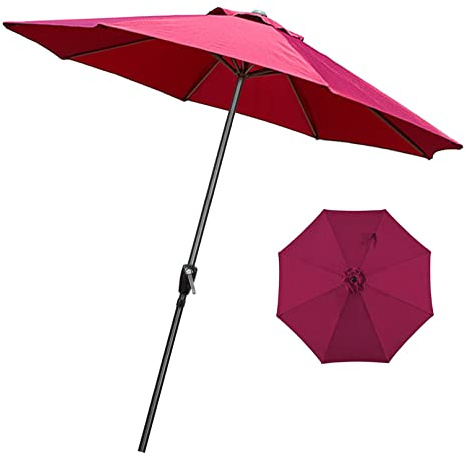 9ft/10ft Outdoor Patio Umbrella with Crank UV Protection Ventilated Canopy – Perfect for Garden Deck Table Use Ideal for Outdoor Dining & Events