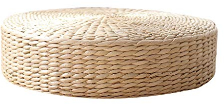 TOWARDSNAN Almohadillas para el suelo, cojín de paja para puf, decoración del hogar, suelo de trigo sarraceno para asiento 2 S, almohadas azules para cama