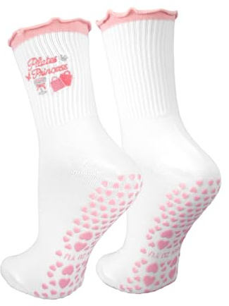 Zidoley Pilates Socken, Baumwolle Stoppersocken Damen, Yoga Socks, Rutschfeste Socken, abs Anti Rutsch Reformer Pilates Sock, mit Noppen, Yogasocken Stopper, Grip/Grippy Socks