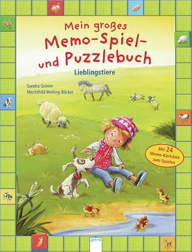 Mein großes Memo-Spiel- und Puzzlebuch. Lieblingstiere: Mit 24 Memo-Kärtchen zum Spielen