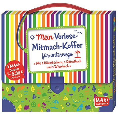 Mein Vorlese-Mitmach-Koffer für unterwegs: Mit 2 Bilderbüchern, 1 Rätselbuch und 1 Witzebuch
